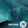 image:imageBRISIRA Mens Swim Trunks Swim Shorts 7 inch Compression Liner Bathing Suit Beach Shorts Swimwear Stretch Quick Dry PocketsBlue Gradient Stripes