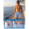 image:imageBRISIRA Mens Swim Trunks Swim Shorts 7 inch Compression Liner Bathing Suit Beach Shorts Swimwear Stretch Quick Dry PocketsBlue White Stripe Anchor