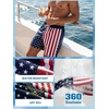 image:imageBRISIRA Mens Swim Trunks Swim Shorts 7 inch Compression Liner Bathing Suit Beach Shorts Swimwear Stretch Quick Dry PocketsGradient American Flag