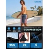 image:imageBRISIRA Mens Swim Trunks Swim Shorts 7 inch Compression Liner Bathing Suit Beach Shorts Swimwear Stretch Quick Dry PocketsGradient American Flag