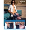 image:imageBRISIRA Mens Swim Trunks Swim Shorts 7 inch Compression Liner Bathing Suit Beach Shorts Swimwear Stretch Quick Dry PocketsGradient American Flag