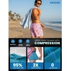 image:imageBRISIRA Mens Swim Trunks Swim Shorts 7 inch Compression Liner Bathing Suit Beach Shorts Swimwear Stretch Quick Dry PocketsPink Turtle Leaf