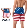 image:imageBRISIRA Mens Swim Trunks Swim Shorts 7 inch Compression Liner Bathing Suit Beach Shorts Swimwear Stretch Quick Dry PocketsUsa Flag