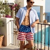 image:imageBRISIRA Mens Swim Trunks Swim Shorts 7 inch Compression Liner Bathing Suit Beach Shorts Swimwear Stretch Quick Dry PocketsUsa Flag