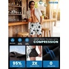 image:imageBRISIRA Mens Swim Trunks Swim Shorts 7 inch Compression Liner Bathing Suit Beach Shorts Swimwear Stretch Quick Dry PocketsWhite Palm Tree